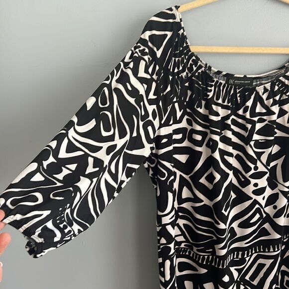 INC Woman Women’s 1X gorgeous stretchy comfy pop over midi tunic dress - Picture 3 of 9